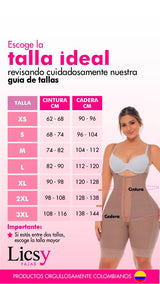 Guia tallas fajas colombianas licsy fit