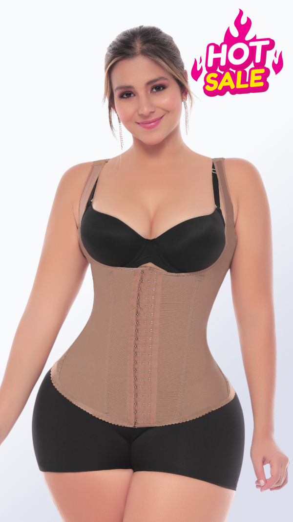 Faja Chaleco Cinturilla Control Abdomen con Broches REF 6070P