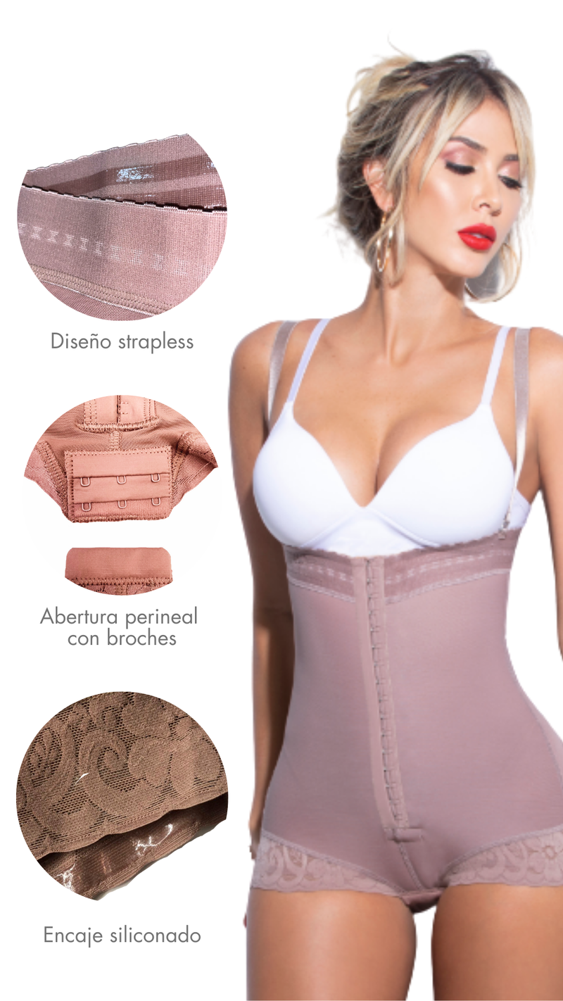 Faja Cachetera Moldeadora Strapless con Broches 7064CT-3G