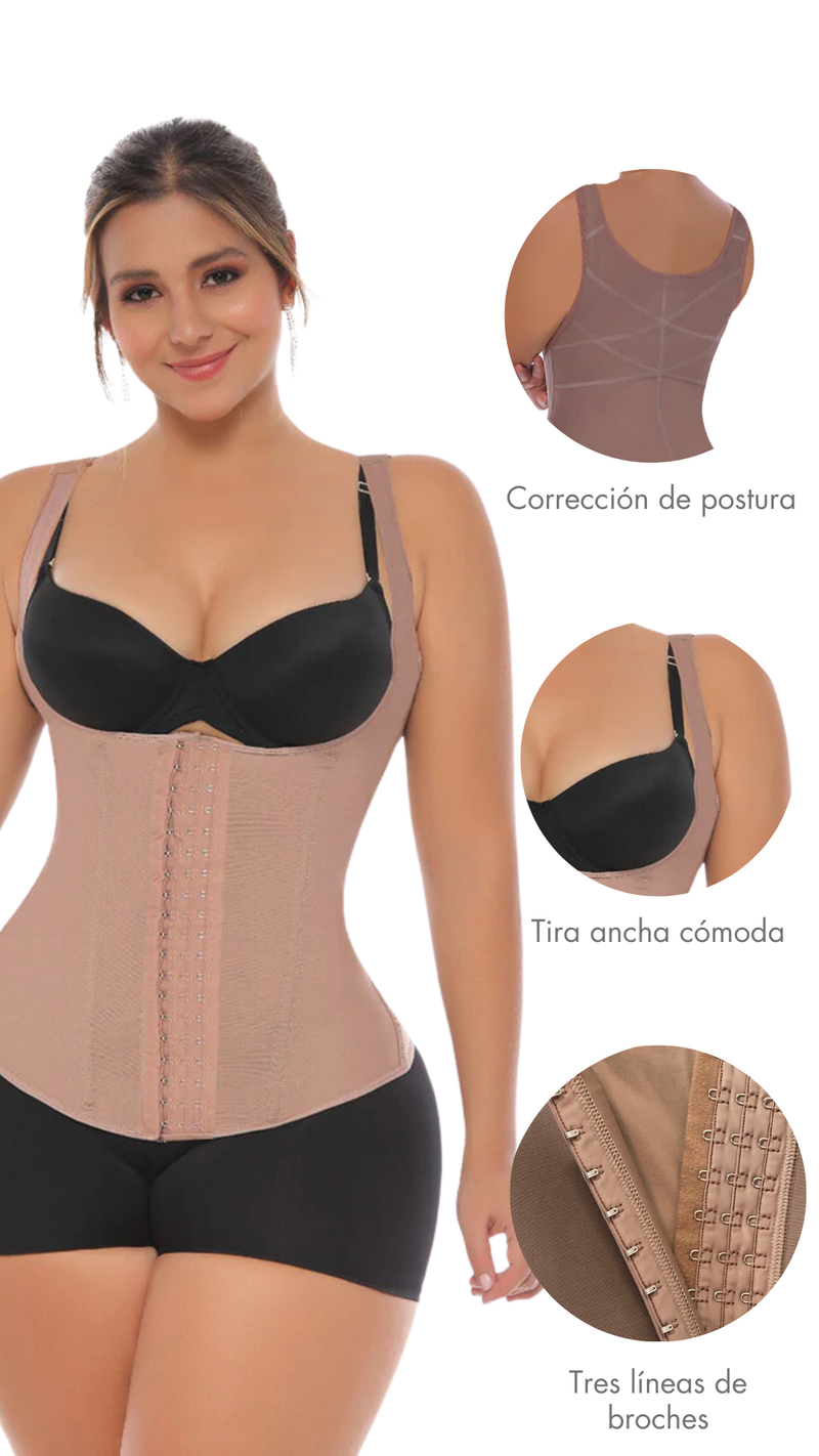 Faja Chaleco Cinturilla Control Abdomen con Broches REF 6070P