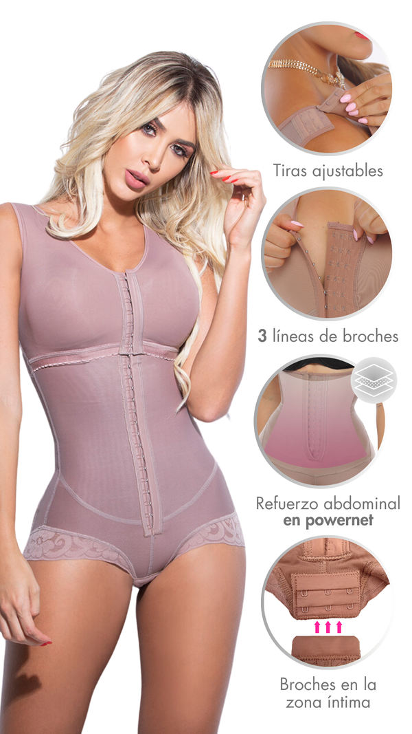 Faja Cachetera con Busto en Broches - REF 6019