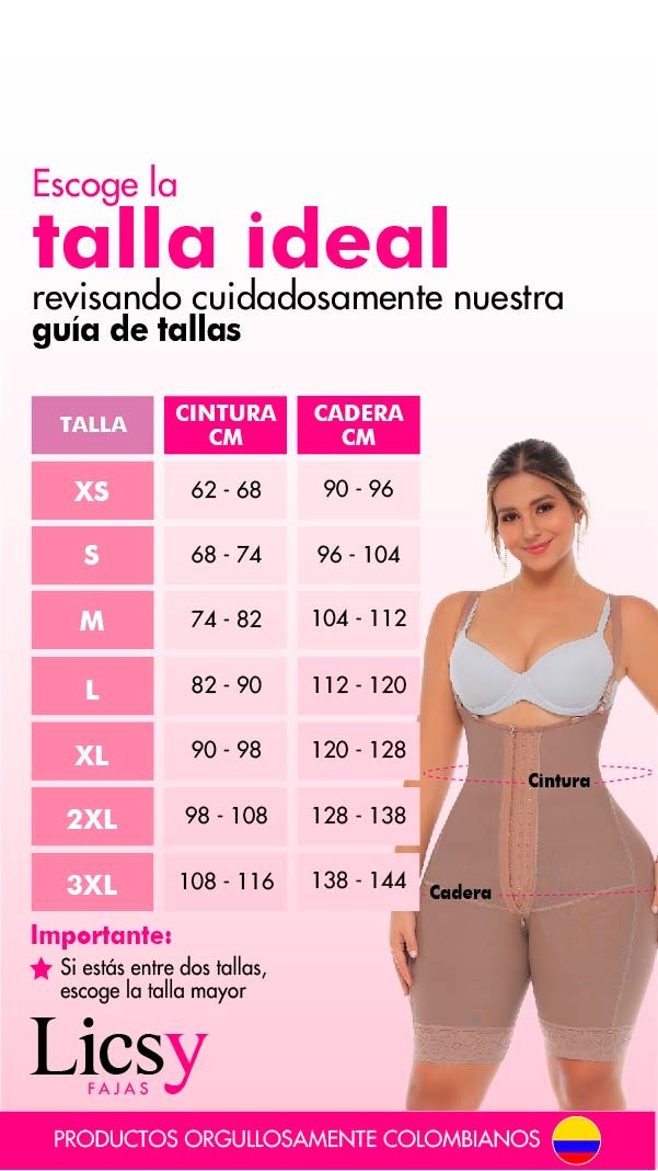 Faja Ultra Invisible Moldeadora Strapless con Broches Media Pierna 70012