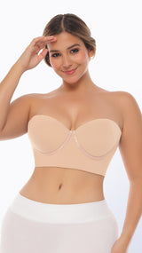 brasier strapless colombiano efecto alisador 360 licsy fit