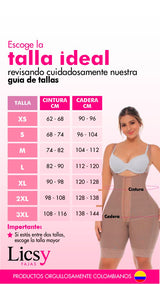 Guia de tallas fajas colombianas