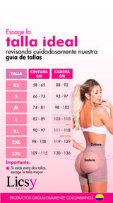 Guia tallas panty faja corto Licsy Fit