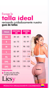 Panty moldeador invisible guia tallas