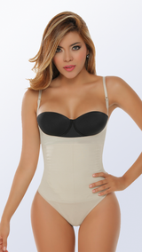 body moldeador color beige de microfibra termica